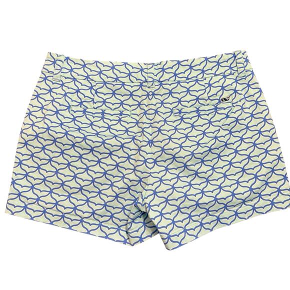 Vineyard Vines Women’s blue print shorts with tab front Size 8 - Picture 5 of 5